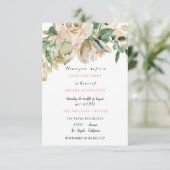 ブライダル誕生日パーティバラ絵を描フローラハート 招待状 (スタンド正面)