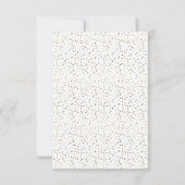 ブライダル誕生日花金ゴールドミントホワイトウォーター色 招待状 (裏面)