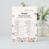 ブライダル語スクランブルブライダルシャワーゲームカード 招待状 (スタンド正面)