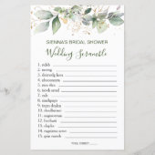 ブライダル財布/スクランブル紙シートの内容 (裏面)