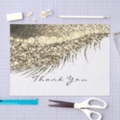 ブライダル金ゴールドグリッターサンキューアイズメタルホワイト 薄葉紙 (クラフト)