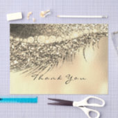 ブライダル金ゴールドグリッターサンキューアイメタルルクス 薄葉紙 (クラフト)