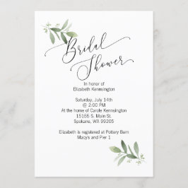 ブライダル/ウェディングシャワー招待状とユーカリ 招待状