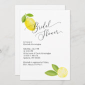 ブライダル/ウェディングシャワー招待状とレモン 招待状 (正面/裏面)