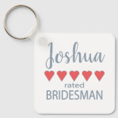 ブライダル＆ウェディングパーティー５ハートのブライズメン キーホルダー (正面)