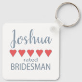 ブライダル＆ウェディングパーティー５ハートのブライズメン キーホルダー (裏面)