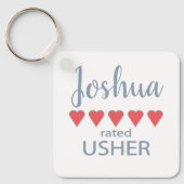 ブライダル＆ウェディングパーティー５ハートアッシャー キーホルダー (正面)