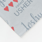 ブライダル＆ウェディングパーティー５ハートアッシャー フリースブランケット (角)