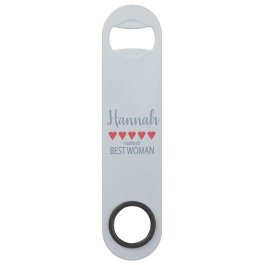 ブライダル&ウェディングパーティー5ハートベストウーマン スピード栓抜き (正面)