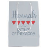 ブライダル＆ウェディングパーティー５ハート新郎の母 ミディアムペーパーバッグ (裏面)