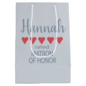 ブライダル＆ウェディングパーティー５ ハートのマトロン・オブ・オナー ミディアムペーパーバッグ (裏面)