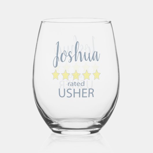 ブライダル&ウェディングパーティー5スターアッシャー ステムなしワイングラス (正面)