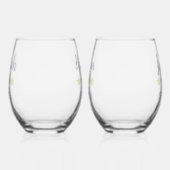 ブライダル&ウェディングパーティー5スターブライド&グルーマー ステムなしワイングラス (左)