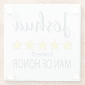 ブライダル&ウェディングパーティー5スターマンオブオナー ガラスコースター (裏面)