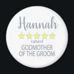 ブライダル&ウェディングパーティー5スター新郎のゴッドマザー マグネット<br><div class="desc">ブライダルパーティと結婚式のメンバーは感じ、特に彼らのために作られた"5つ星"の贈り物で愛され、感謝される。愛は全てだ。地元の結婚式でも行結婚先の結婚式でもパーソナライズされた、必ず道に沿ってスマイルを持って来る。カスタマイズ可能なTシャツは、独身者やバチェロレットのパーティーや目的地の結婚式のイベントを強化するためのおもしろい側を持っている。バッグ素晴らしの上司に好意を。ブライダルパーティ及び家族の中には、花嫁、新郎、メイド・オブ・オーナー（花嫁付き添い人）、名誉の母、男最高の性、花婿介添人、女性、花嫁、花嫁、グロムスマン、花娘、花娘、リングや輪持参人、パージュ男、新婦の母、新婦の父、新婦の母、新婦の父、新郎の妹、新郎の兄、新婦の弟、アッシャー、アッシャー官吏，祖母，祖父，ゴッドマザー，ゴッドマザー，ゴッドファーザー，ノナ，ノノ，アブエラ，アブエロ，叔母，伯父，従兄弟，友人，娘，息子，フィアンセ，姪，甥，継母，義兄弟，義妹</div>