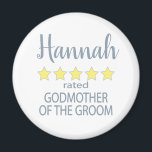 ブライダル&ウェディングパーティー5スター新郎のゴッドマザー マグネット<br><div class="desc">ブライダルパーティと結婚式のメンバーは感じ、特に彼らのために作られた"5つ星"の贈り物で愛され、感謝される。愛は全てだ。地元の結婚式でも行結婚先の結婚式でもパーソナライズされた、必ず道に沿ってスマイルを持って来る。カスタマイズ可能なTシャツは、独身者やバチェロレットのパーティーや目的地の結婚式のイベントを強化するためのおもしろい側を持っている。バッグ素晴らしの上司に好意を。ブライダルパーティ及び家族の中には、花嫁、新郎、メイド・オブ・オーナー（花嫁付き添い人）、名誉の母、男最高の性、花婿介添人、女性、花嫁、花嫁、グロムスマン、花娘、花娘、リングや輪持参人、パージュ男、新婦の母、新婦の父、新婦の母、新婦の父、新郎の妹、新郎の兄、新婦の弟、アッシャー、アッシャー官吏，祖母，祖父，ゴッドマザー，ゴッドマザー，ゴッドファーザー，ノナ，ノノ，アブエラ，アブエロ，叔母，伯父，従兄弟，友人，娘，息子，フィアンセ，姪，甥，継母，義兄弟，義妹</div>