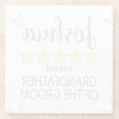 ブライダル&ウェディングパーティー5スター祖父の新郎 ガラスコースター (裏面)