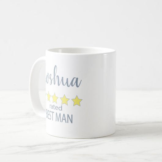 ブライダル&ウェディングパーティー5スター花婿介添人 コーヒーマグカップ (正面左)