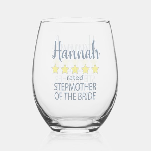 ブライダル&ウェディングパーティー5スター花嫁の義母 ステムなしワイングラス (正面)