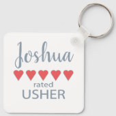 ブライダル&ウェディングパーティー5ハートアッシャー キーホルダー (裏面)