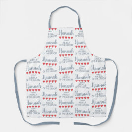 ブライダル&ウェディングパーティー5ハートブエラオブグルーム エプロン