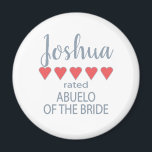 ブライダル&ウェディングパーティー5ハートブエロオブブライド マグネット<br><div class="desc">ブライダルパーティと結婚式のパーティーのメンバーは感じ、彼らのために特別に作られた"5つのハート"の贈り物で愛し、感謝する。愛は全てだ。地元の結婚式でも行結婚先の結婚式でもパーソナライズされた、必ず道に沿ってスマイルを持って来る。カスタマイズ可能なTシャツは、独身者やバチェロレットのパーティーや目的地の結婚式のイベントを強化するためのおもしろい側を持っている。バッグ素晴らしの上司に好意を。ブライダルパーティ及び家族の中には、花嫁、新郎、メイド・オブ・オーナー（花嫁付き添い人）、名誉の母、男最高の性、花婿介添人、女性、花嫁、花嫁、グロムスマン、花娘、花娘、リングや輪持参人、パージュ男、新婦の母、新婦の父、新婦の母、新婦の父、新郎の妹、新郎の兄、新婦の弟、アッシャー、アッシャー官吏，祖母，祖父，ゴッドマザー，ゴッドマザー，ゴッドファーザー，ノナ，ノノ，アブエラ，アブエロ，叔母，伯父，従兄弟，友人，娘，息子，フィアンセ，姪，甥，継母，義兄弟，義妹</div>