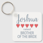ブライダル&ウェディングパーティー5ハートブラザーオブブライド キーホルダー (正面)