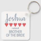ブライダル&ウェディングパーティー5ハートブラザーオブブライド キーホルダー (裏面)