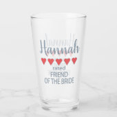 ブライダル&ウェディングパーティー5ハート友達の花嫁 タンブラーグラス (裏面)