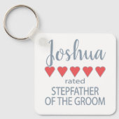 ブライダル&ウェディングパーティー5ハート新郎の義父 キーホルダー (正面)