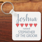 ブライダル&ウェディングパーティー5ハート新郎の義父 キーホルダー (正面)