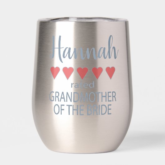 ブライダル&ウェディングパーティー5ハート祖母o花嫁 (背面)