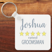 ブライダル&ウェディングパーティー 5つ星のブライズメン キーホルダー (正面)