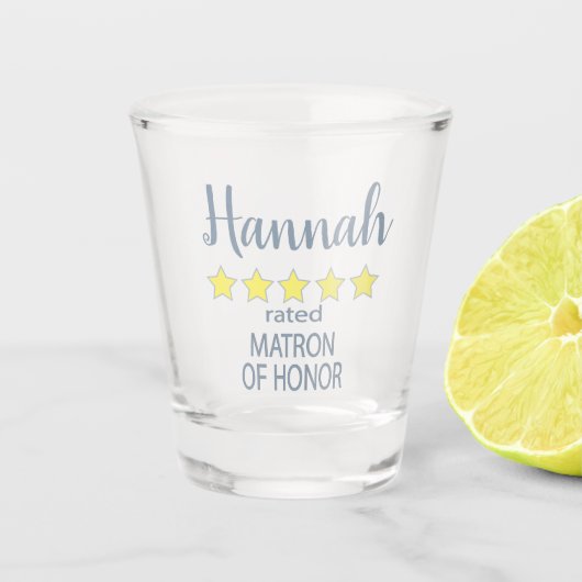 ブライダル＆ウェディングパーティー ５つ星の最高の証人 ショットグラス (正面)