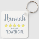 ブライダル＆ウェディングパーティー ５つ星 フラワーガール キーホルダー (裏面)