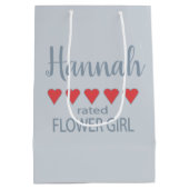 ブライダル＆ウェディングパーティー ５ ハート フラワーガール ミディアムペーパーバッグ (裏面)