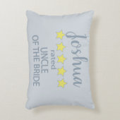 ブライダル＆ウェディングパーティー 5つ星 新婦の叔父 アクセントクッション (正面(垂直))