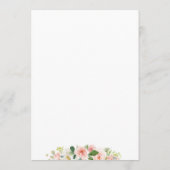 ブライダル＆グルームへのアドバイスカード 薔薇の花 アドバイスカード (裏面)