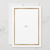 ブライダル·シャワーのお素晴らし招き、ギャツビー、ホワイト、金ゴールド 招待状 (裏面)