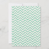 ブライダル·シャワーの招待にミント 招待状 (裏面)