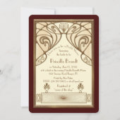 ブライダル・シャワー招素晴らし待、ギャツビーアイボリーレッド 招待状 (正面)