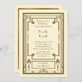ブライダル·シャワー·インビテーション，ギャツビー·メタ素晴らしル·アイボリー 招待状