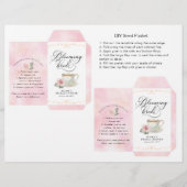 ブライダル ティーパーティー DIY 種のパケット 封筒 おしゃれな ブライダルシャワーのプチギフト チラシ (正面)