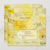 ブライダル トラベル シャワー テーマ 招待状 (正面/裏面)