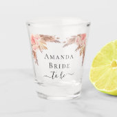 ブライダル パンパスグラス ブラッシュピンクの花 ショットグラス (正面)