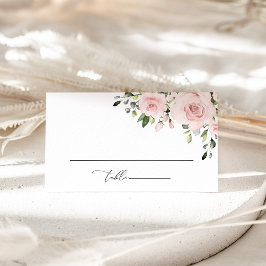 ブライダル, ピンクの花, グリーン, 結婚式 プレイスカード
