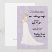 ブライダル boutique オープン ハウス - 背景色を選んで 招待状 (正面/裏面)