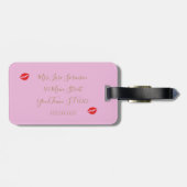 ブライダル Couture & グラム ピンク シャワー ブライズメイド ラゲッジタグ (裏面横)