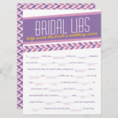 ブライダルLibsバチェロレッテゲームカード(紫) 招待状 (正面/裏面)