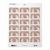 ブライダルRSVPの結婚バラフローラダウン ラベル (フルシート)